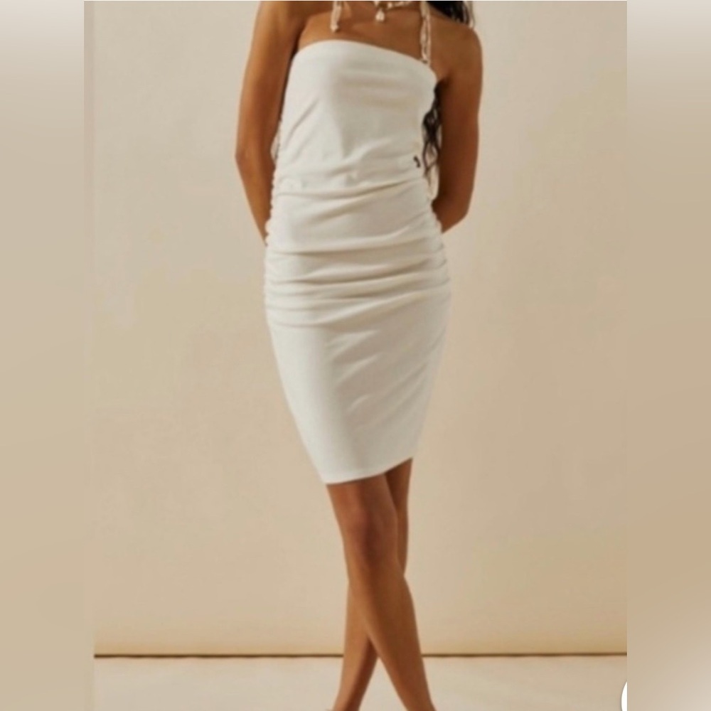 Nwt Free People Fp Beach Strapless Ruched Dress